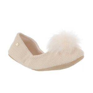 UGG Andi Pom Pom Ballet Slipper with Pouch